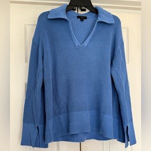JCrew 100% cotton johnny collar sweater